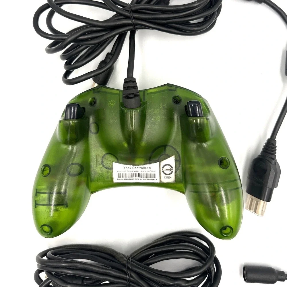 Microsoft Xbox Controller S Bundle Black & Translucent Green OEM with Adapters